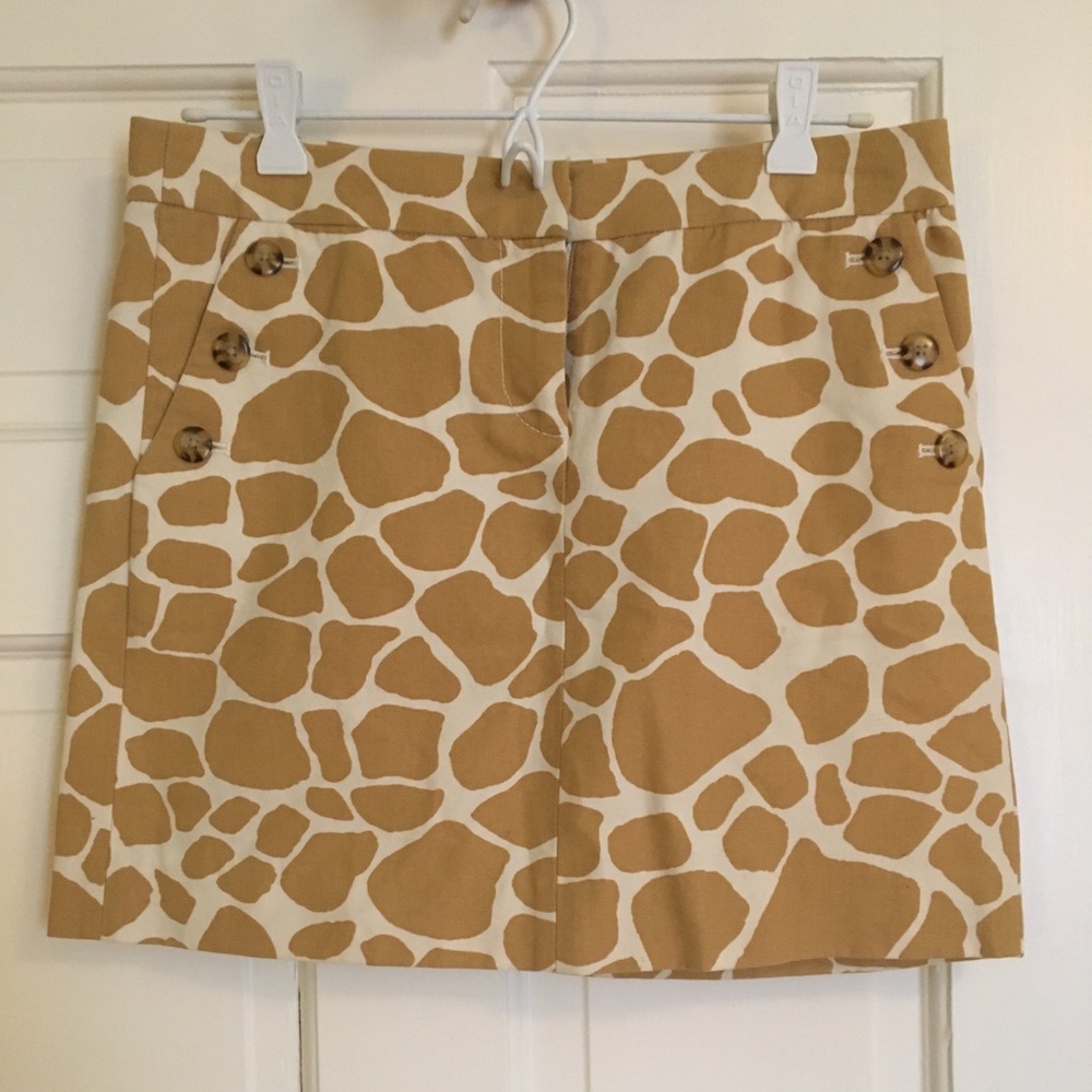 J Crew Giraffe Print Mini Skirt